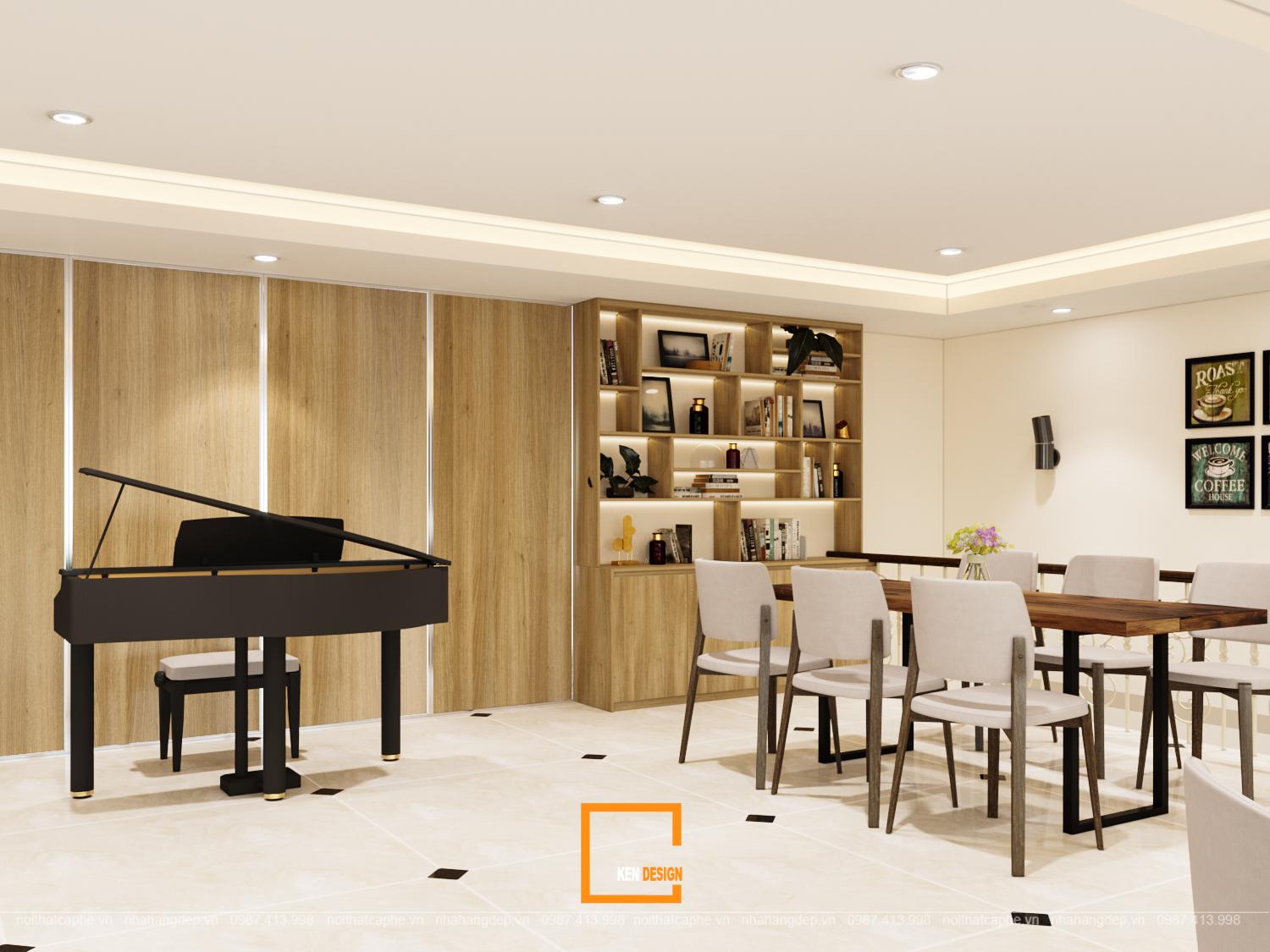 Cây đàn Piano đặt ở tầng 2 của MyTom